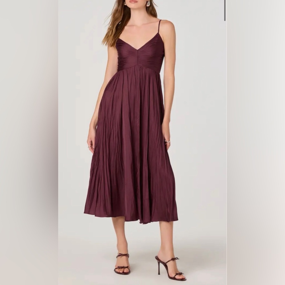 ASTR the Label Maeve Midi Dress - Wine M